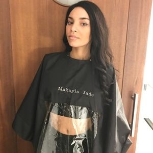 CUSTOM EMBROIDERY Barber cape phone window apron